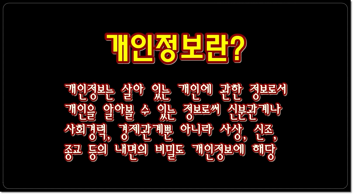 개인정보란?-살아있는-개인에-관한-정보