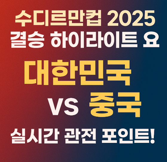 수디르만컵 2025 결승 하이라이트 요약