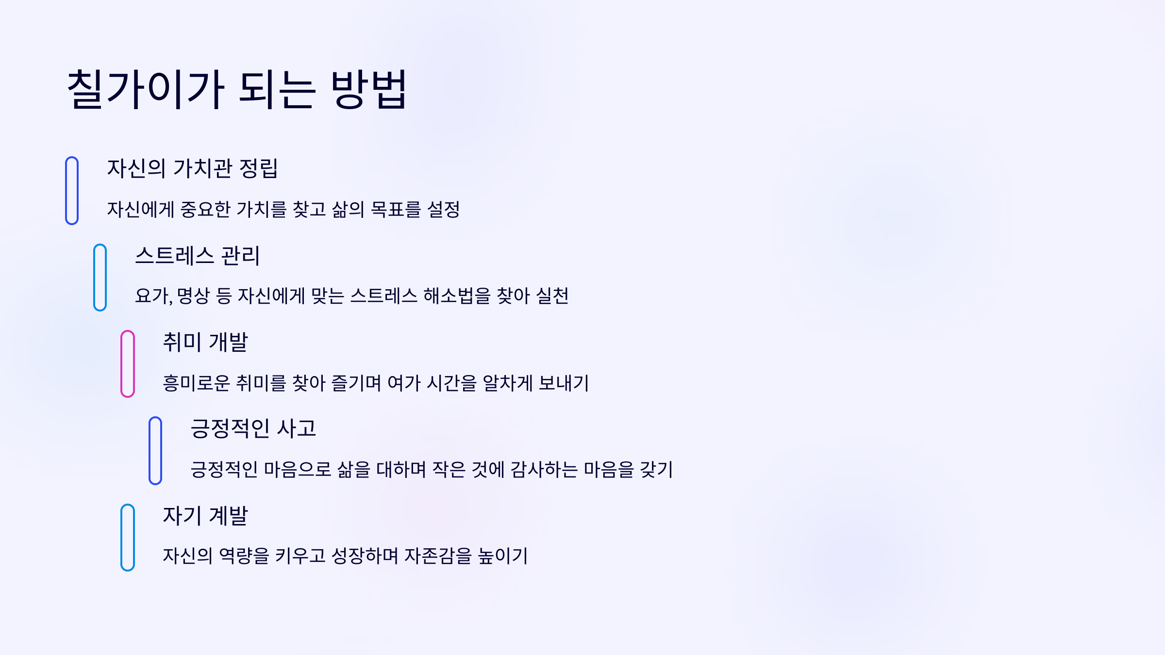 칠가이가 되는 방법