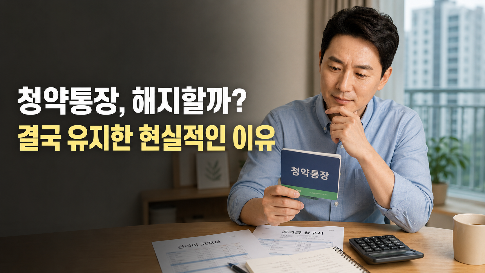청약통장 해지를 고민한 3040 직장인