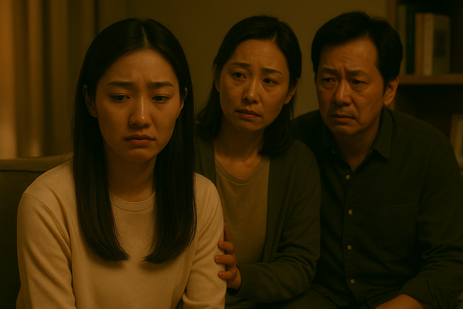 가족과 세대 갈등을 담은 감성 멜로 영화 장면