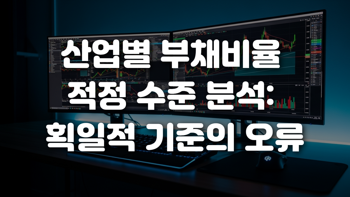 산업별 부채비율 적정 수준 분석 획일적 기준의 오류