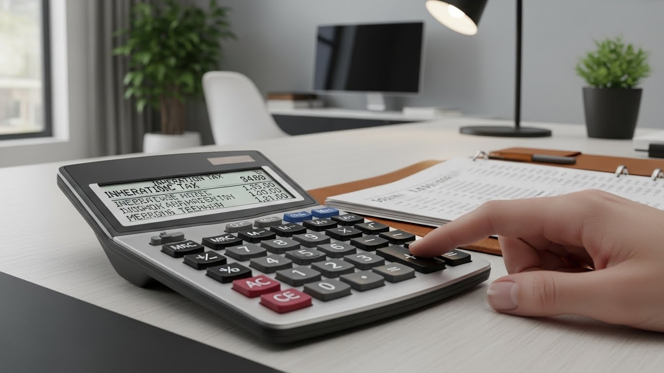 상속세 공제 항목을 꼼꼼하게 계산하며 절세 전략을 수립하는 과정