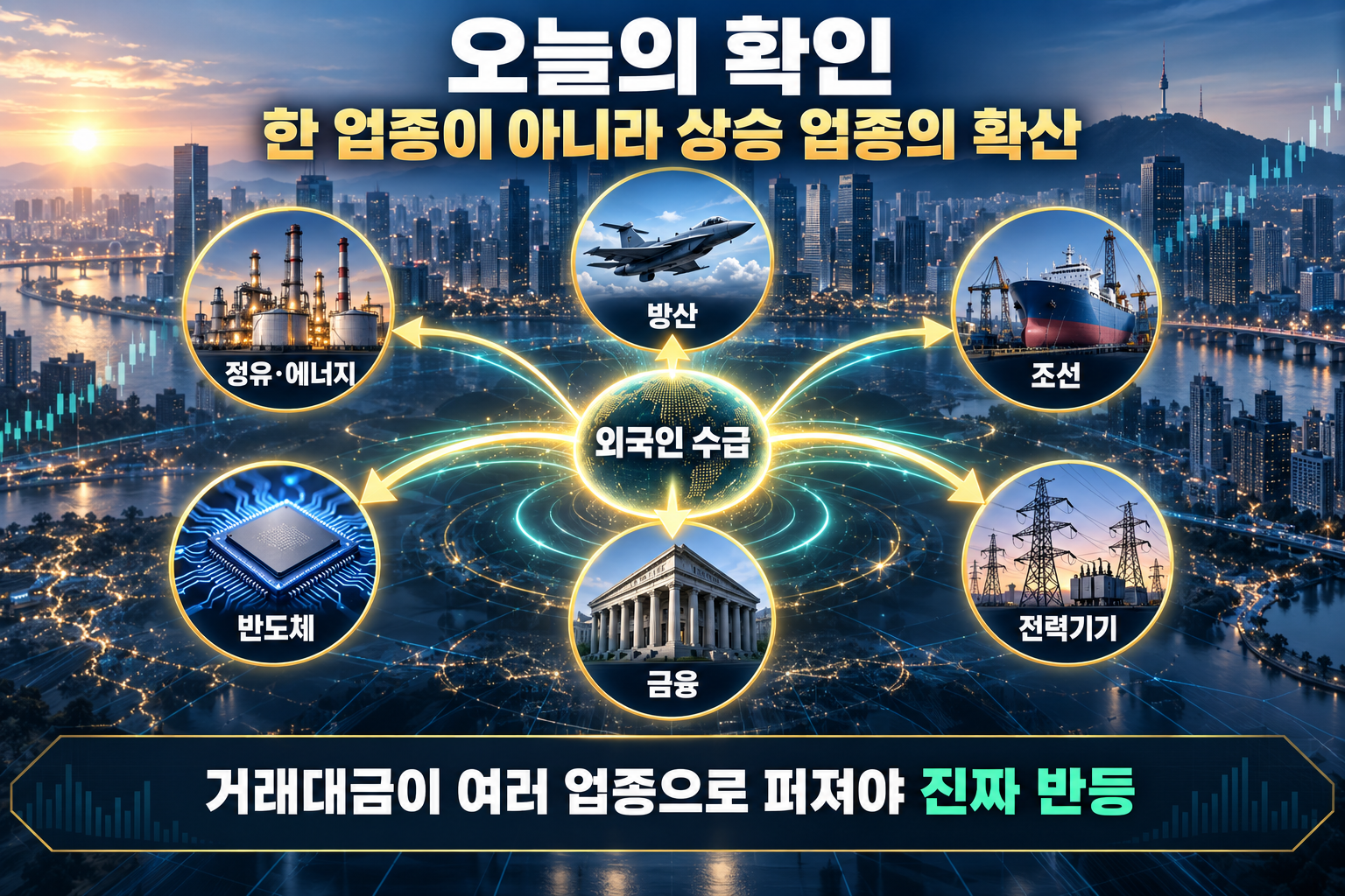 외국인 수급과 업종별 거래대금으로 확인하는 오늘의 돈의 이동
