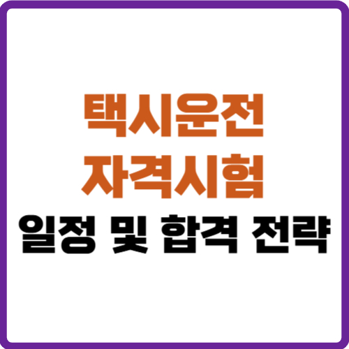 택시운전 자격시험