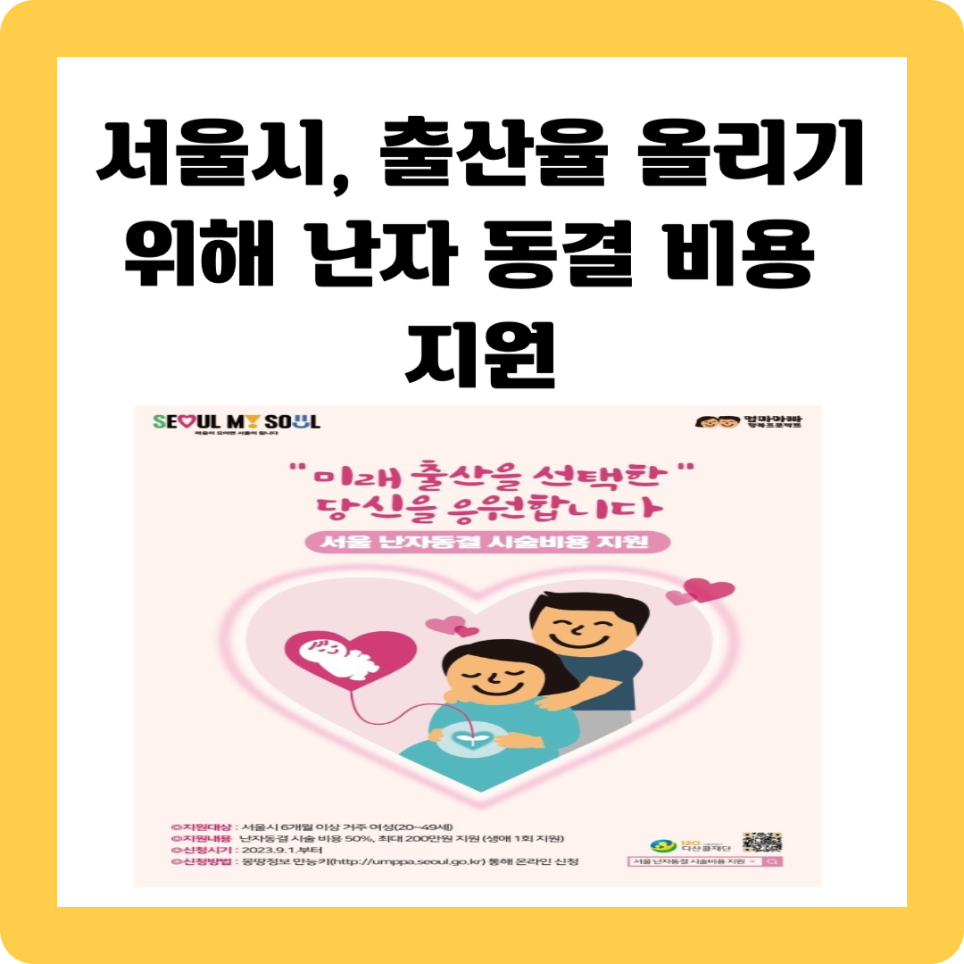 난자 동결비용 지원