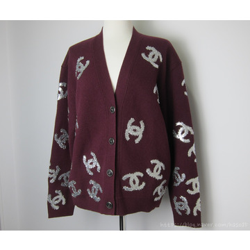 샤넬 공방 카디건 버건디 38