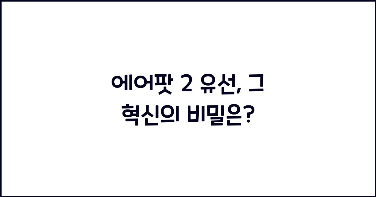 에어팟 2 유선