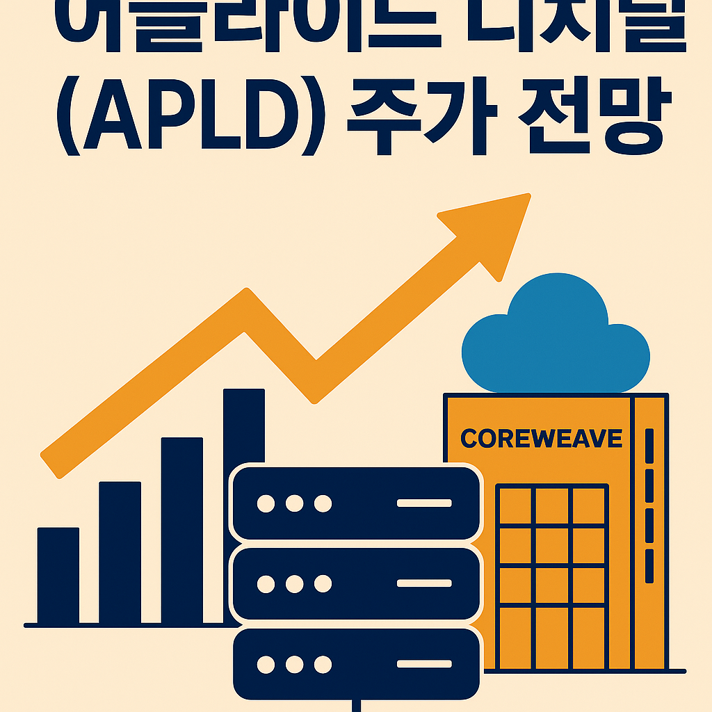 어플라이드 디지털(APLD)의 주가 전망과 AI 인프라 계약을 상징하는 일러스트 이미지