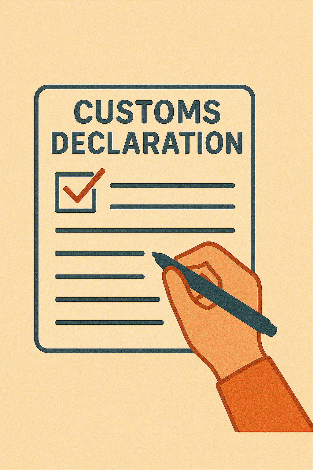 괌 전자 세관신고서 작성 방법과 절차 관련 이미지