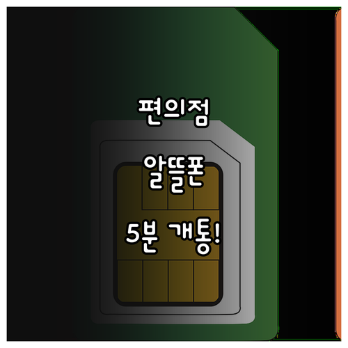 편의점 알뜰폰 유심 구매와 개통 방법..