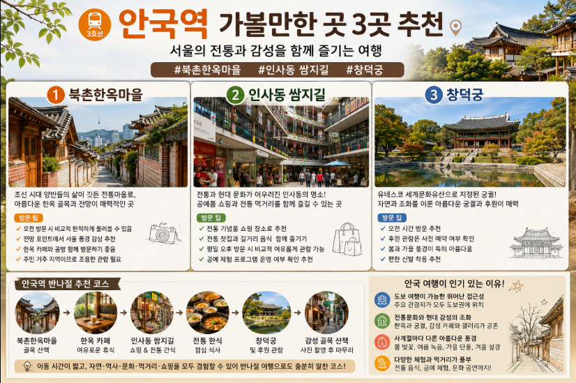 안국역 가볼만한곳 3곳