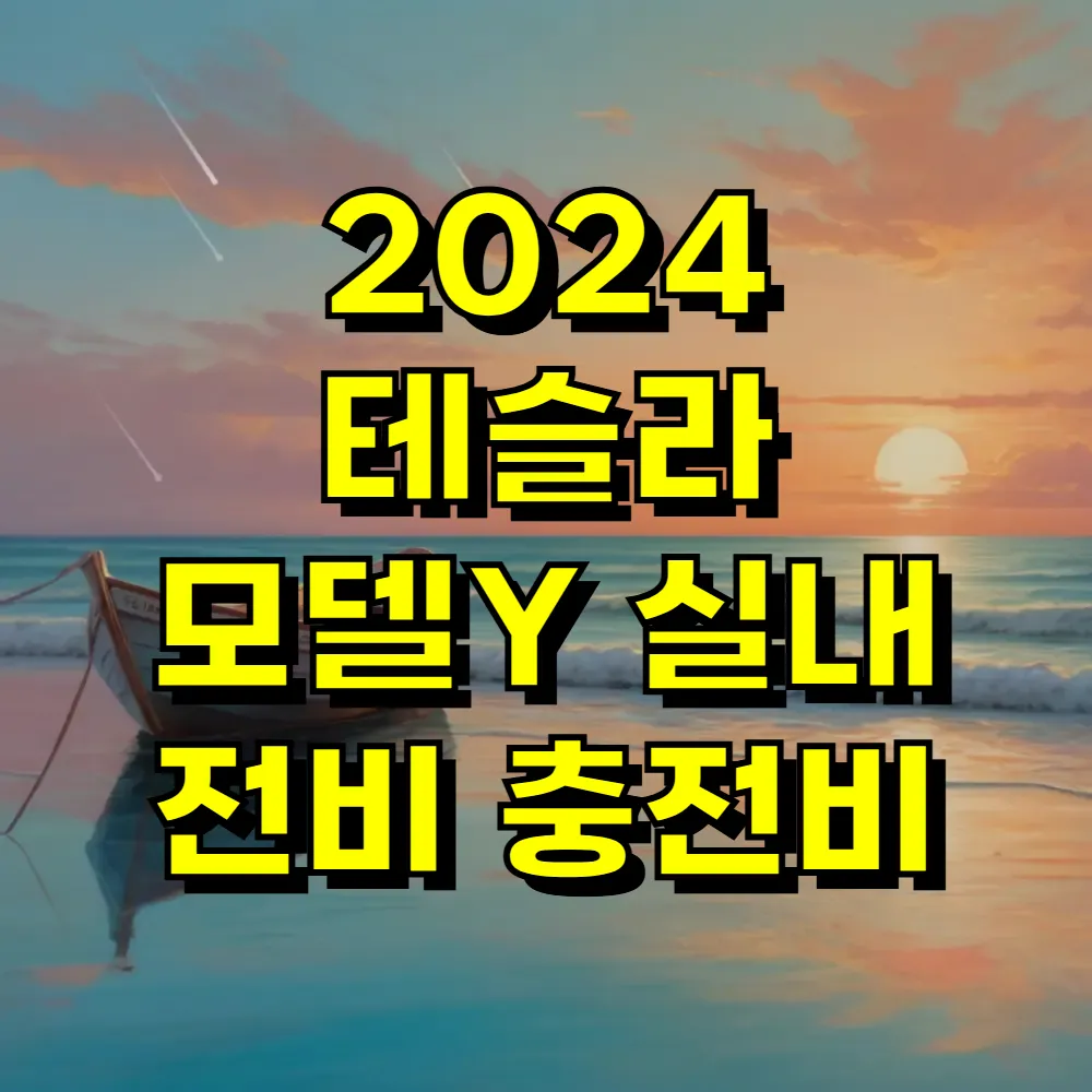 2024 테슬라 모델Y 실내 전비 충전비