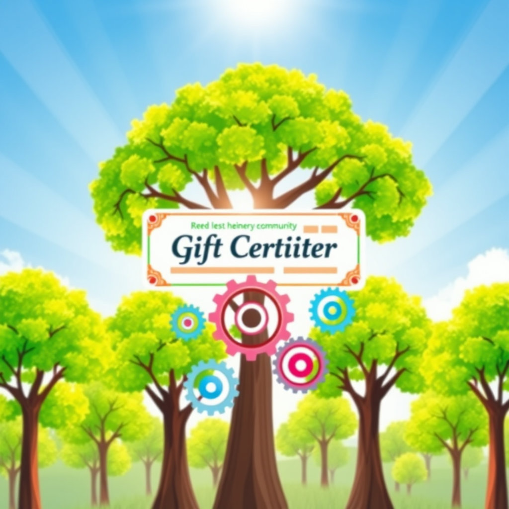 상품권 사용을 통해 지역 경제가 튼튼하게 성장하고, 공동체가 발전하는 모습을 비유적으로 표현합니다. 예를 들어, 상품권 그림 주위로 나무가 자라나거나, 톱니바퀴가 맞물려 돌아가는 듯한 추상적인 이미지를 통해 미래 지향적인 메시지를 전달할 수 있습니다.