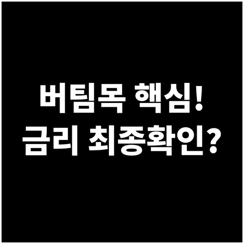 2025 버팀목 대출 지원 대상 소득..