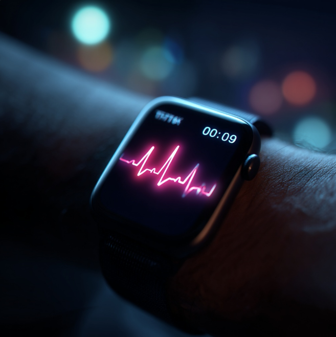 심장박동수 확인하는 장면