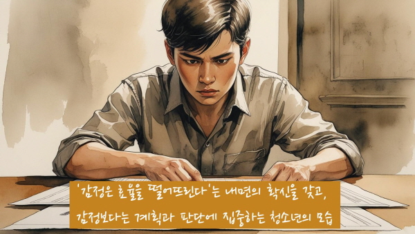 ‘감정은 효율을 떨어뜨린다’는 내면의 확신을 갖고, 감정보다는 계획과 판단에 집중합니다에 관한 그림