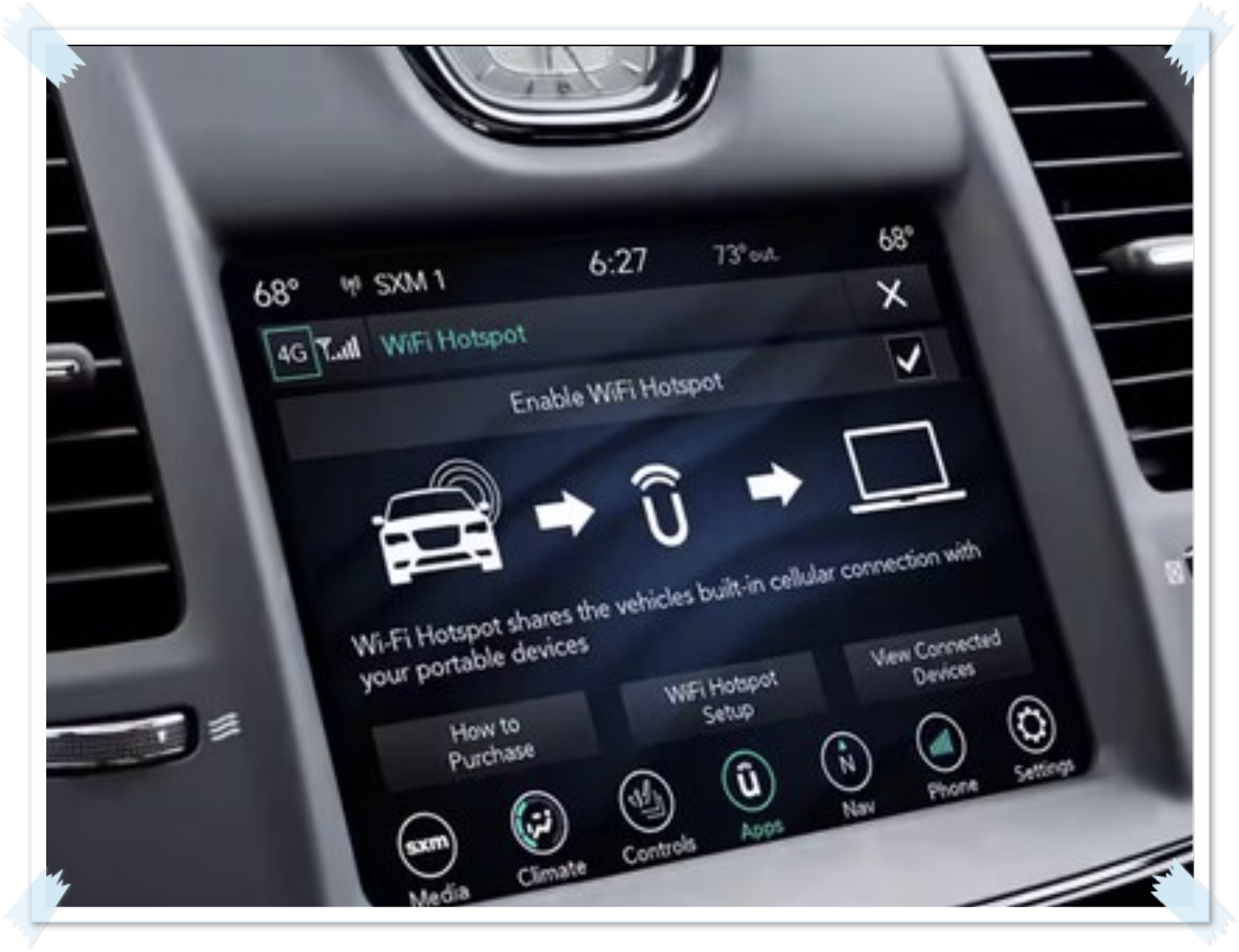 크라이슬러 300 Uconnect 화면