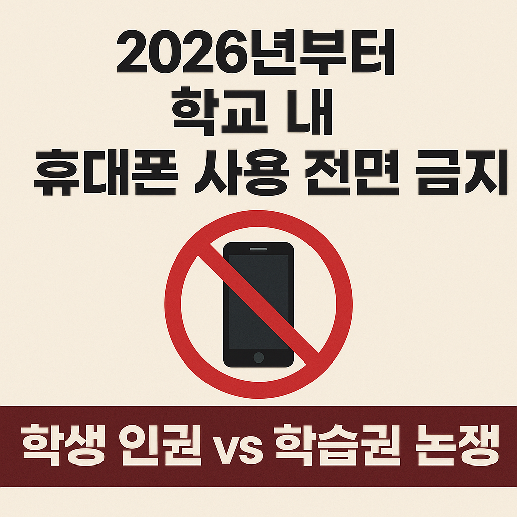 2026년부터 학교에서 휴대폰 못 쓴다?