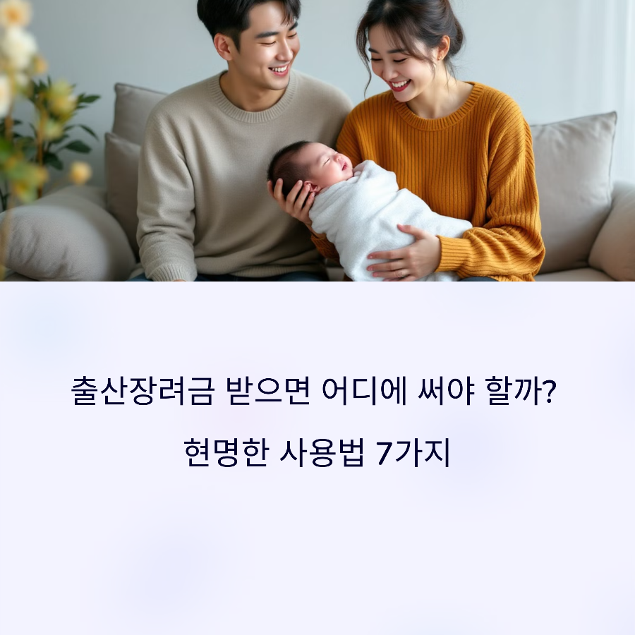 출산장려금 받으면 어디에 써야 할까? 현명한 사용법 7가지