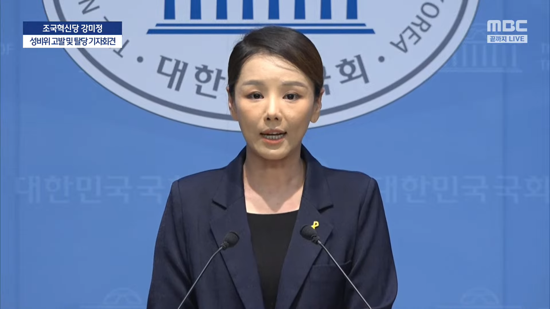 강미정 대변인 조국혁신당 탈당 기자회견