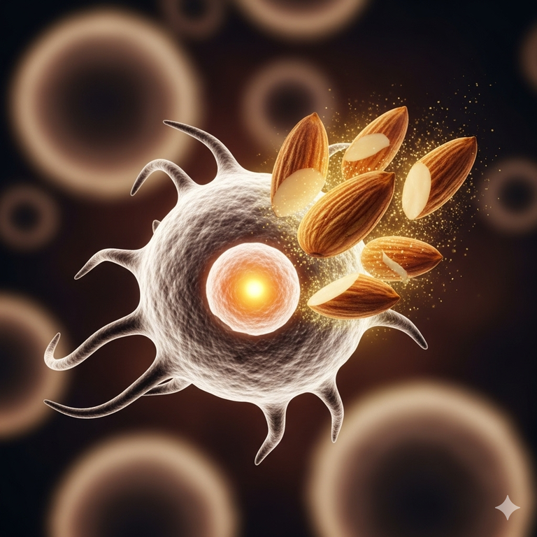 견과류 중에서도 아몬드는 백혈구 능력을 향상시킵니다.