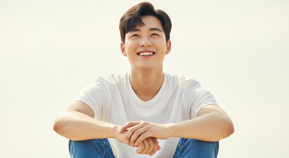 카드뉴스 첫 장용 밝은 표정의 청년 대표