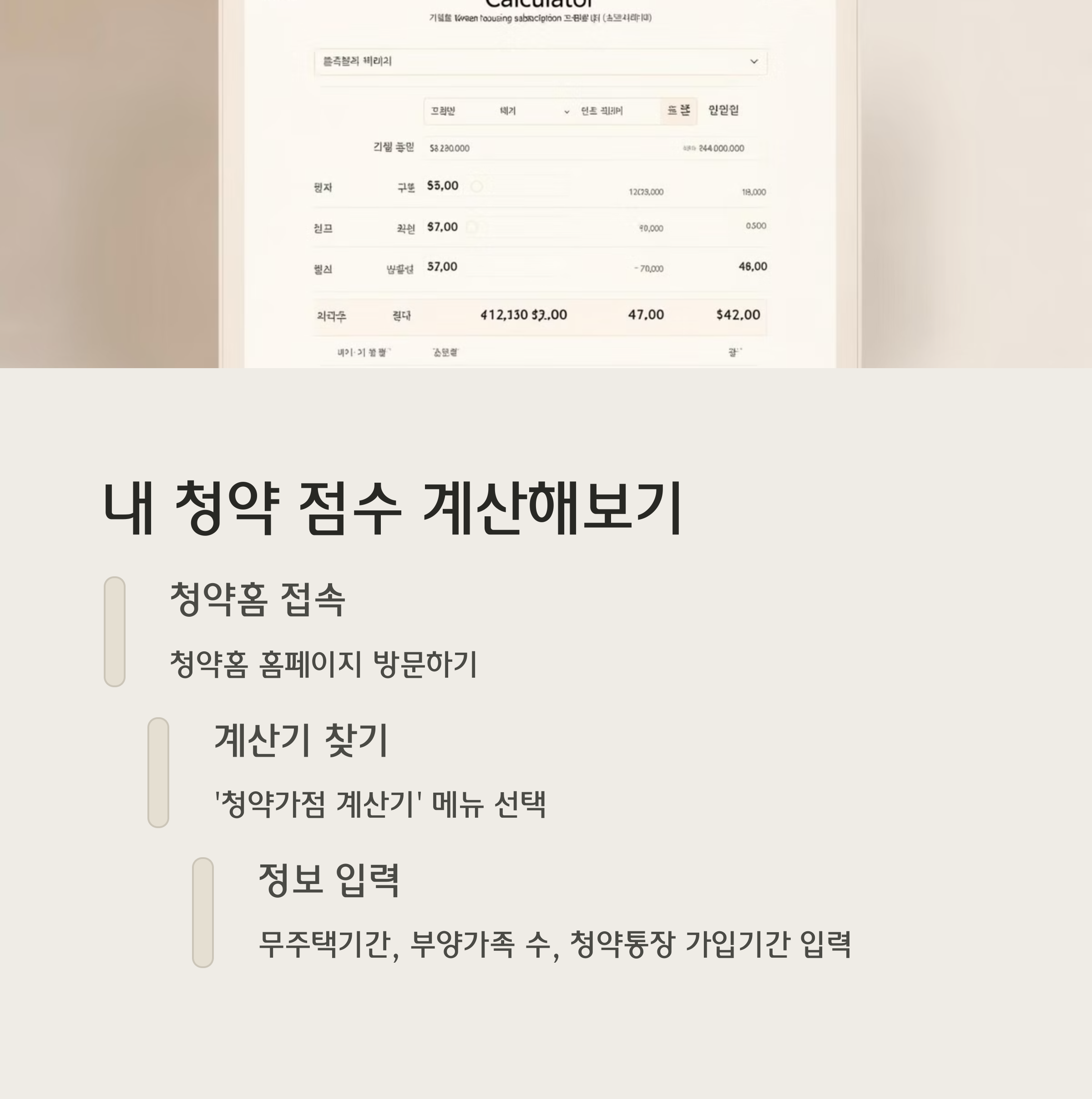 주택청약 가점 계산방법