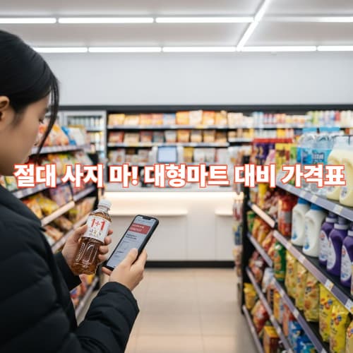편의점 호갱님 탈출 가이드: 대형마트 대비 절대 사면 안 되는 TOP 3 품목 가격표