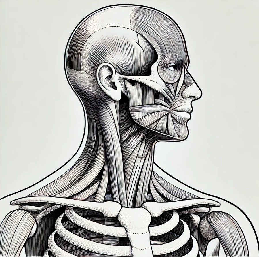 목빗근의 해부학적 위치를 보여주는 이미지