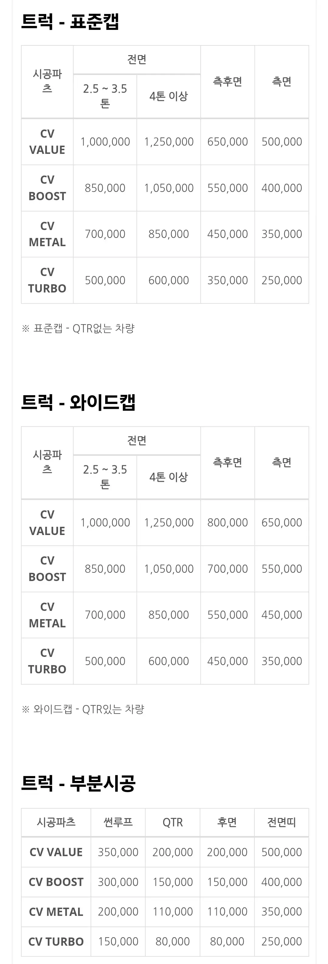 트럭, 버스, 콕픽 자동차 루마버텍스CV 썬팅 필름시공, 필름제거 가격 등 안내