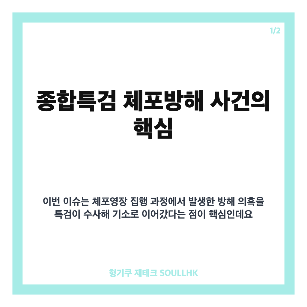 종합특검 체포방해, 의원 4명 불구속 기소 핵심 정리 카드뉴스 1