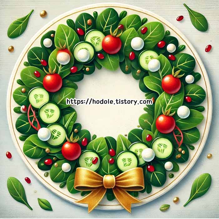 크리스마스 리스 샐러드