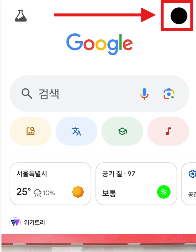 방법 2: 구글 앱에서 들어가기