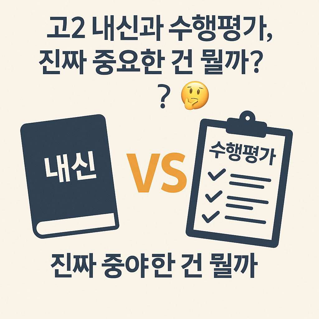 고2 내신과 수행평가, 진짜 중요한 건 뭘까?