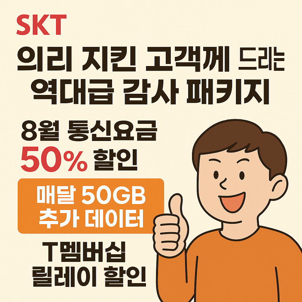 SKT가 의리 지킨 고객께 드리는 역대급 감사 패키지