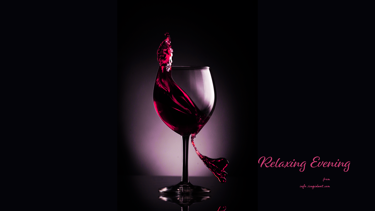 06 레드와인 검정배경 C - Relaxing Evening 와인색배경화면