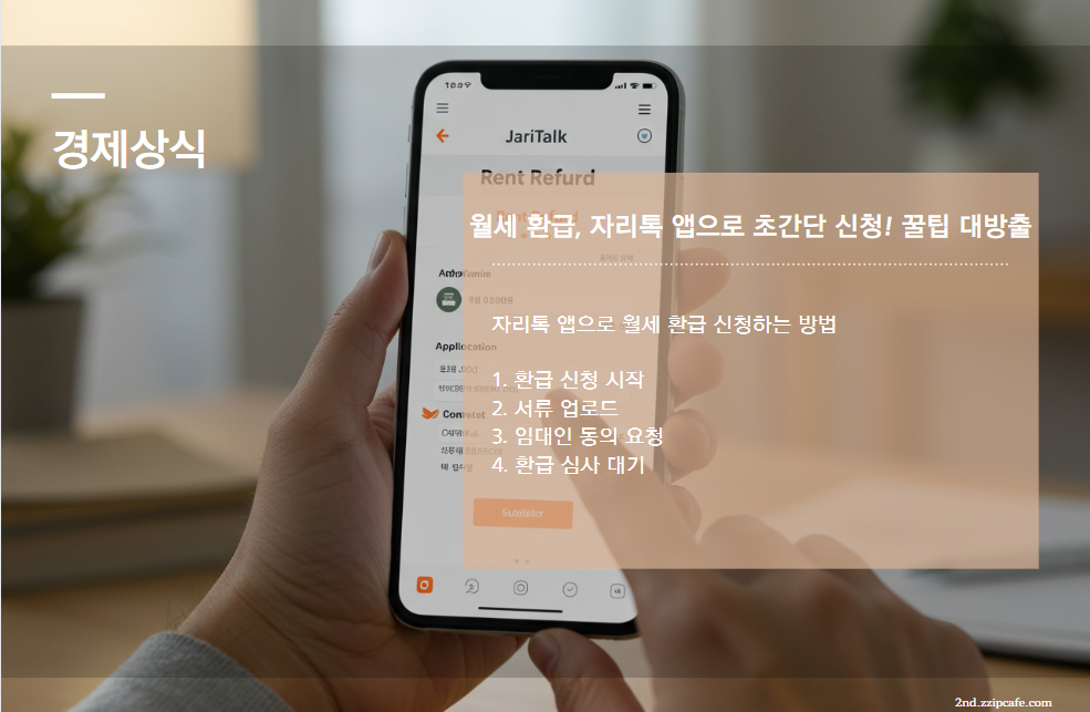 2025년 월세 환급, 자리톡 앱으로 초간단 신청! 꿀팁 대방출