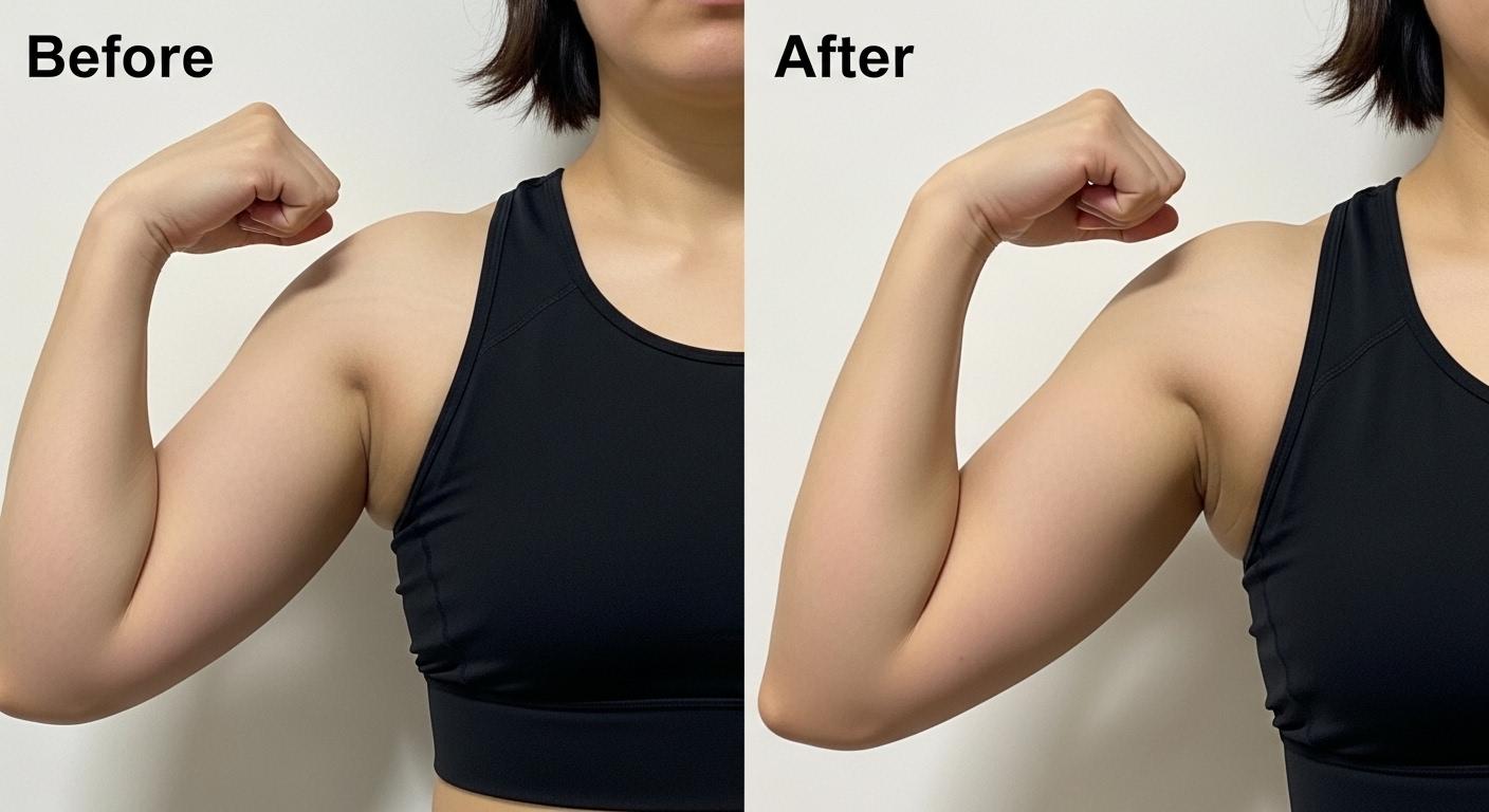 팔뚝살 운동 전 후