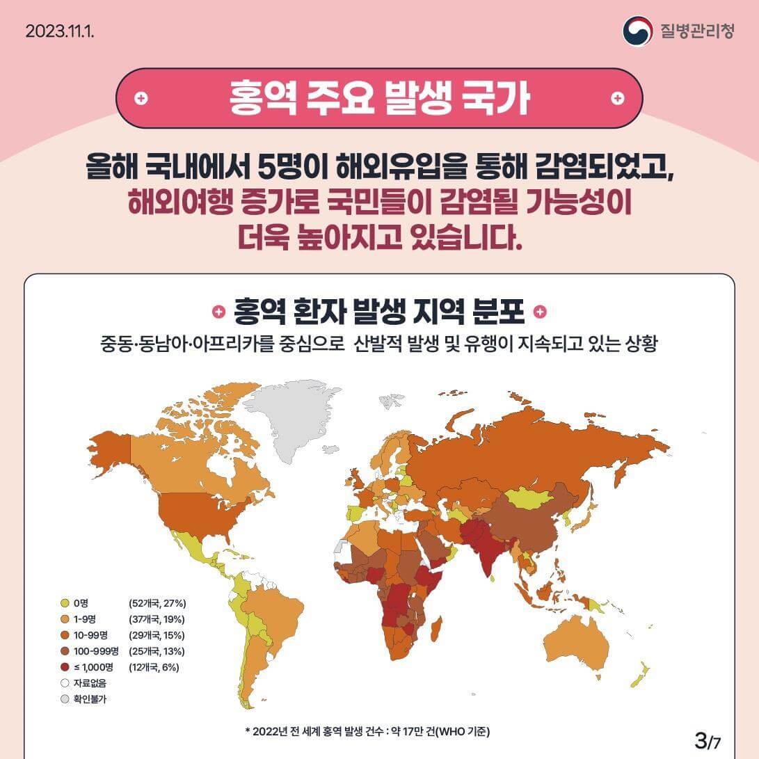 질병관리청 홍역예방포스터