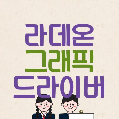 라데온 그래픽 드라이버