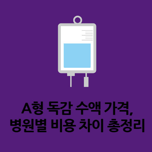 A형 독감 수액 가격, 병원별 비용 차이 총정리