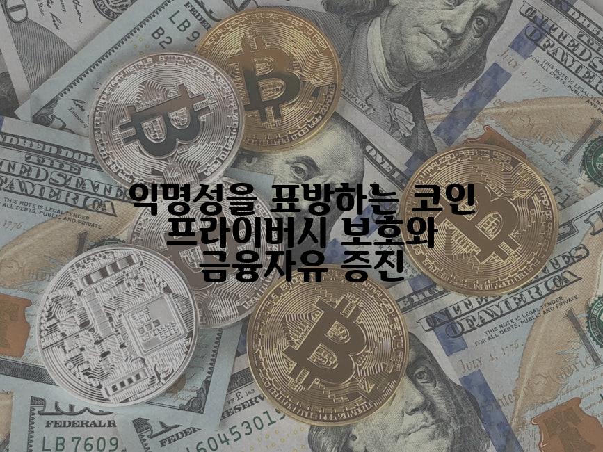 익명성을 표방하는 코인 프라이버시 보호와 금융자유 증진