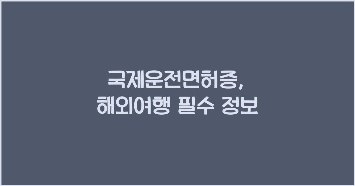 국제운전면허증