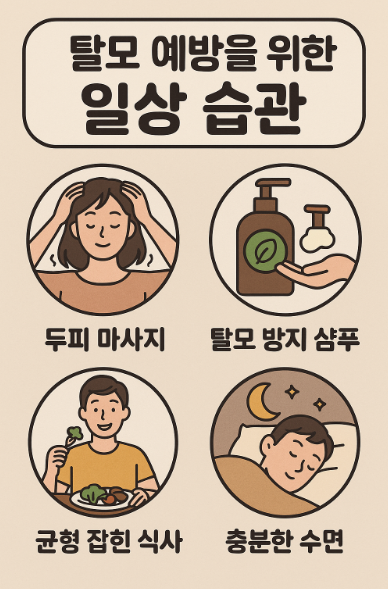 탈모 예방 생활습관 모음