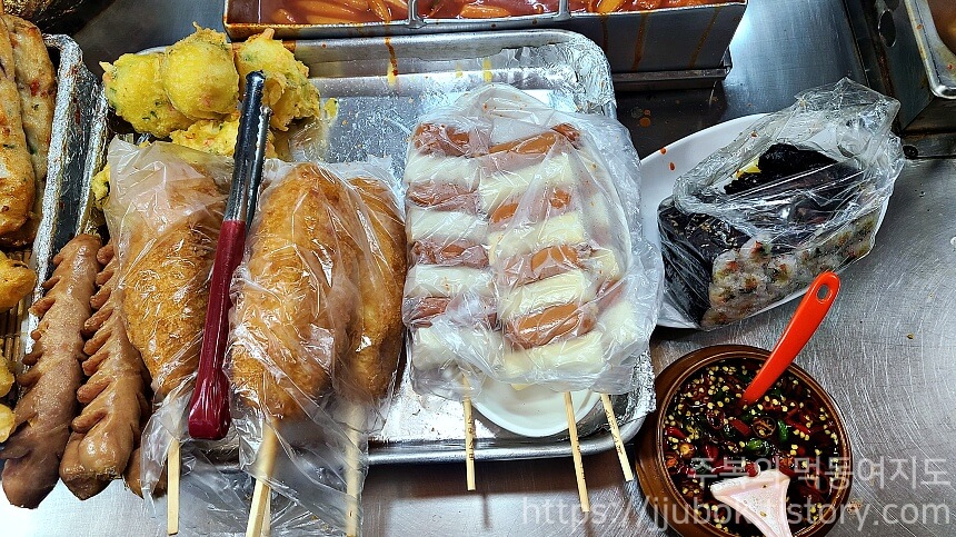 큰손집-포장마차-순대튀김-핫도그-소시지-김밥