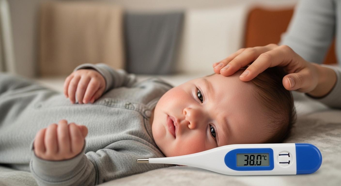 아기 열 38도