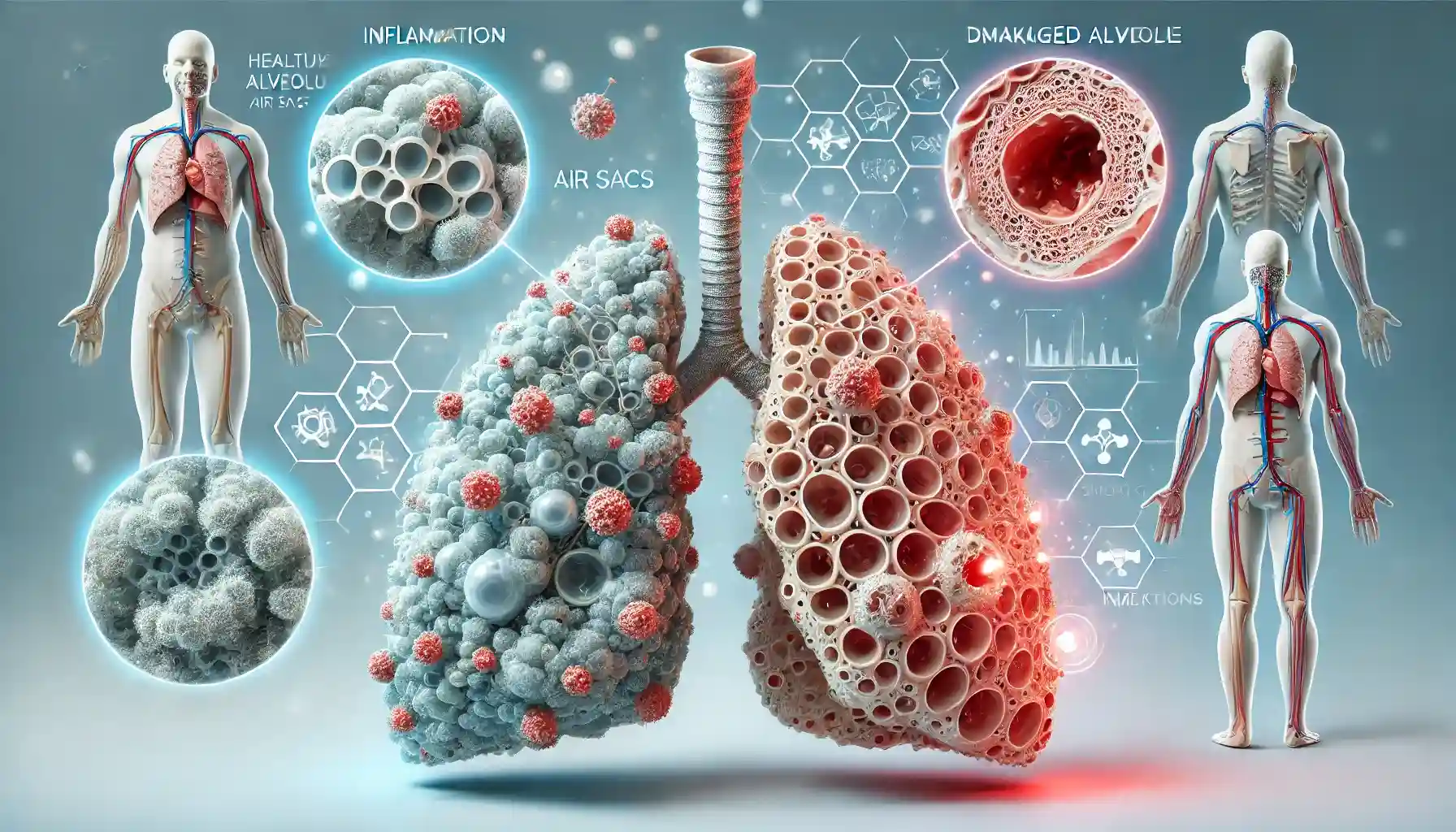 폐포 미세 손상 관련 이미지