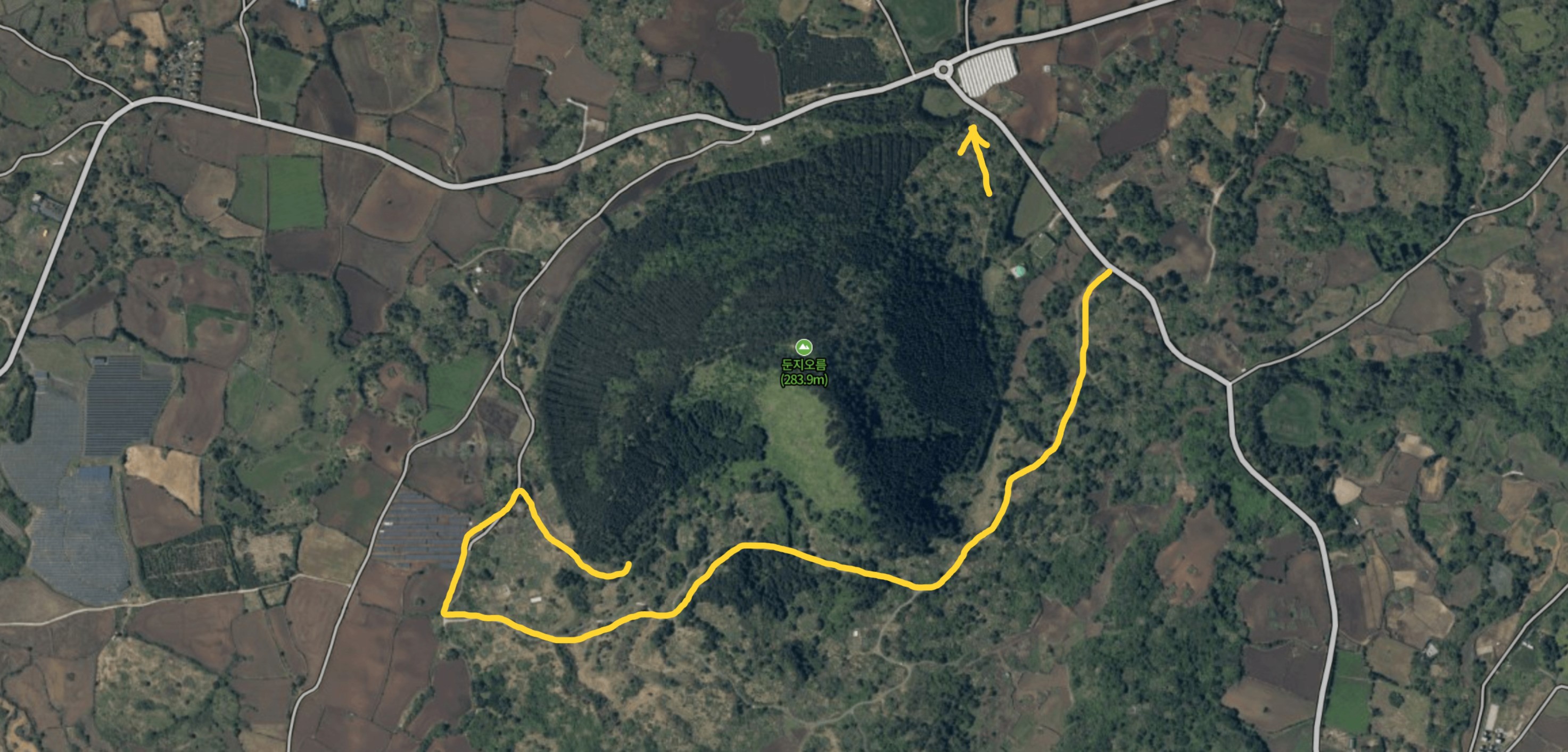 둔지오름 입구위치