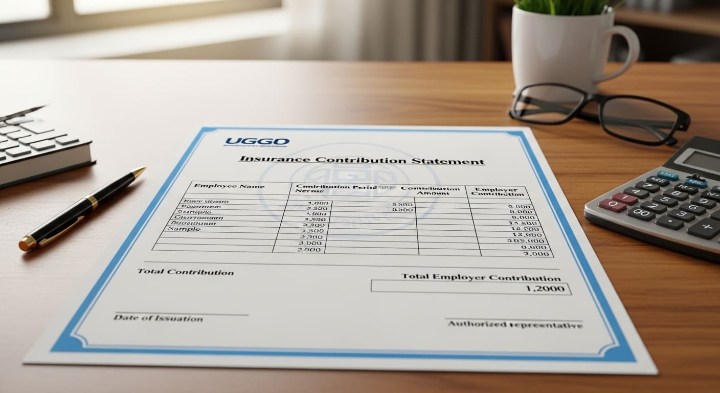 지역가입자 국민연금 가입증명서 서류 이미지